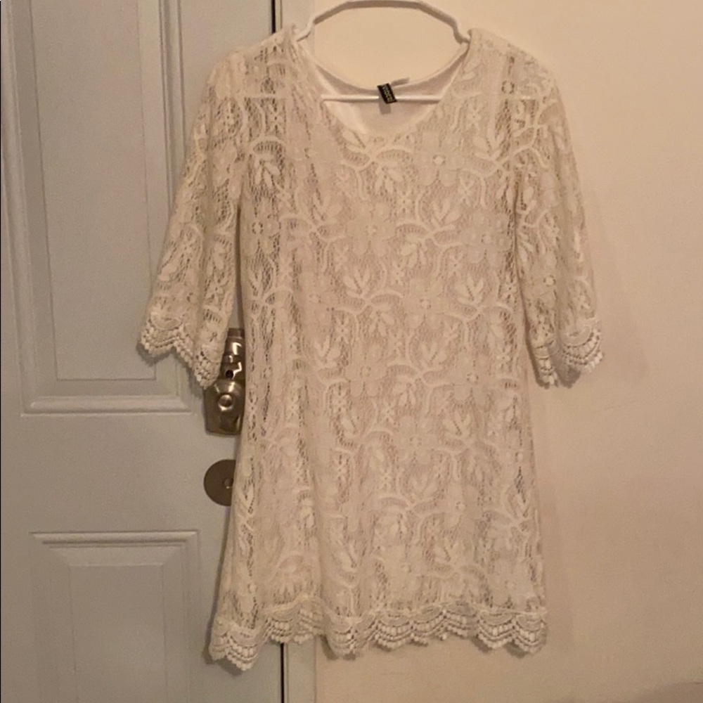 White lace dress